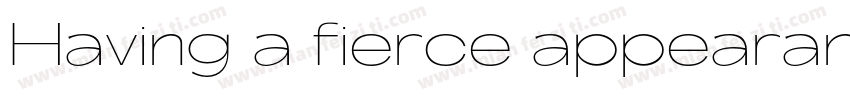 Having a fierce appearance字体转换